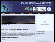 Tablet Screenshot of darkskiesawareness.org